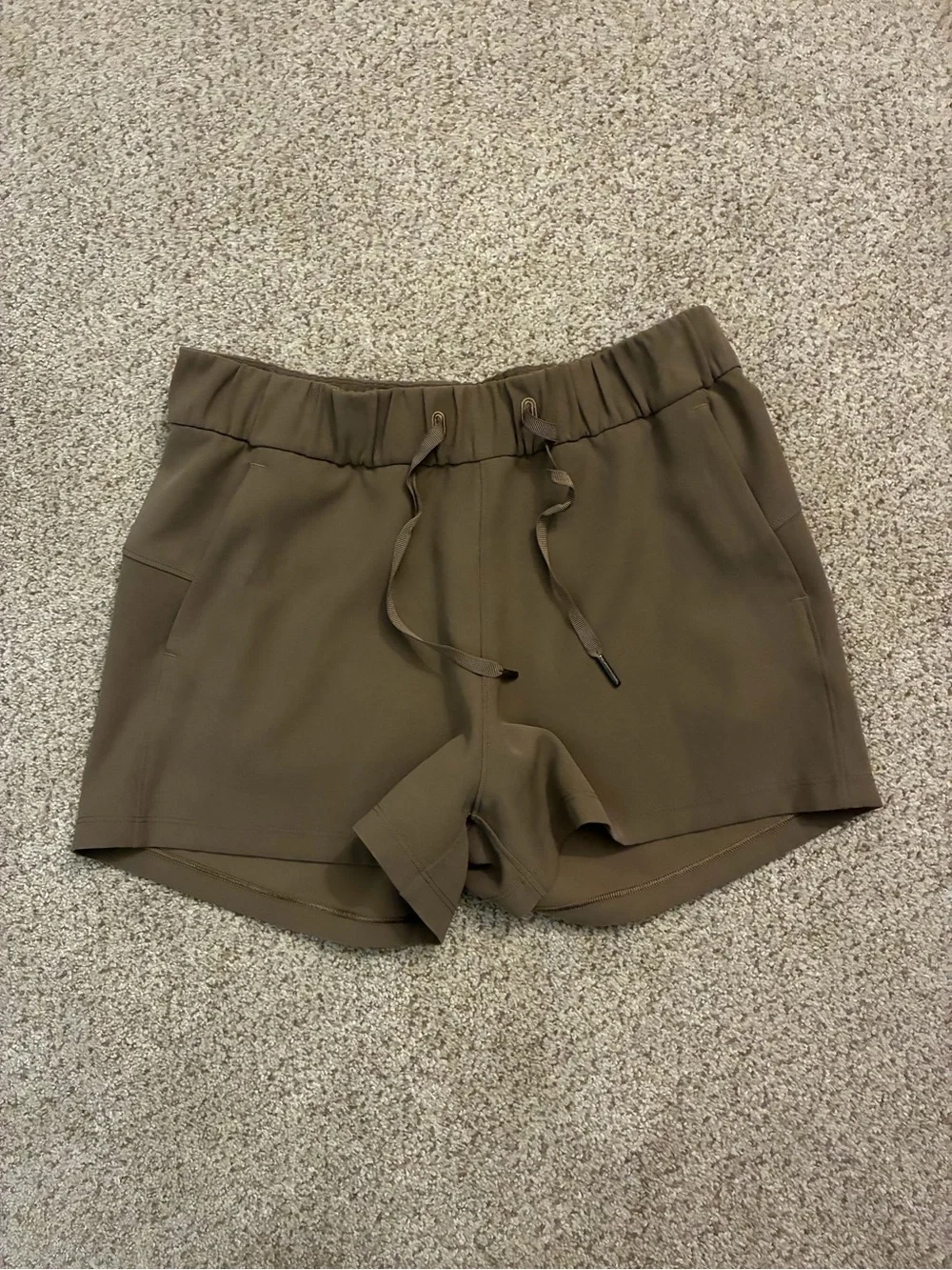 lululemon athletica Olive Drawstring Athletic Shorts
